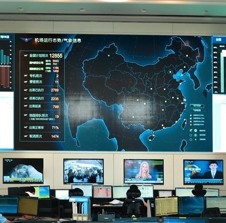 Ситуационная комната управления гражданской авиации Китая